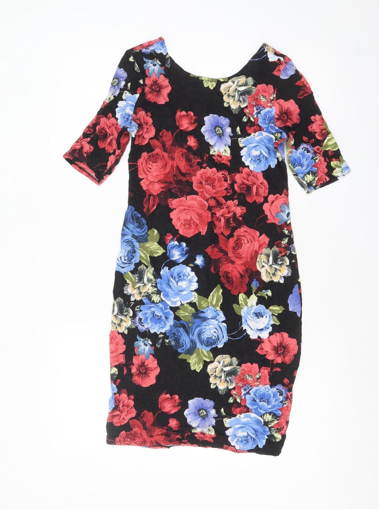 Dorothy Perkins Women’s Multicoloured Floral Bodycon Dress Size 8