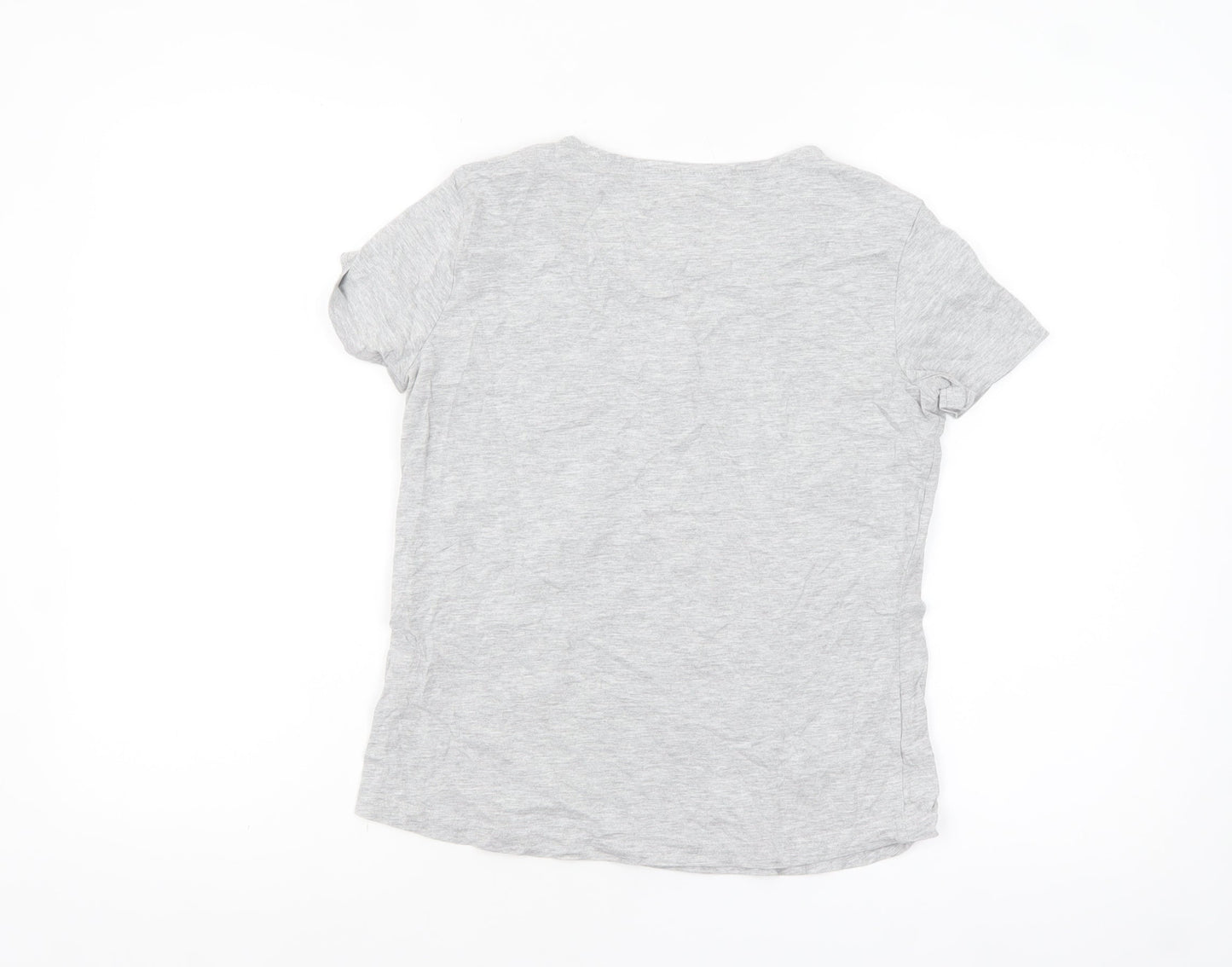 Mountain Warehouse Womens Grey Cotton Short Sleeve T-Shirt Size 6