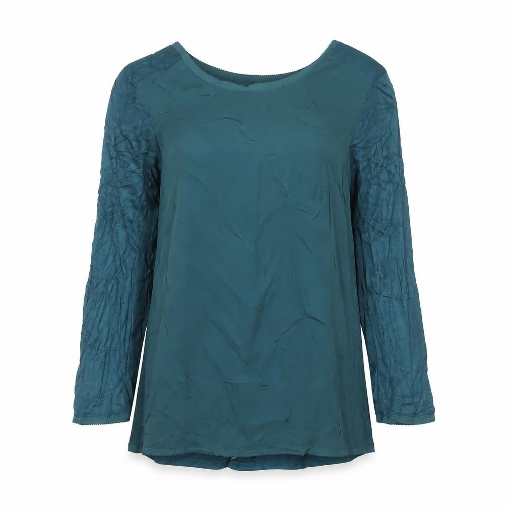 Warehouse Women's Green Long Sleeve Button Blouse UK 6