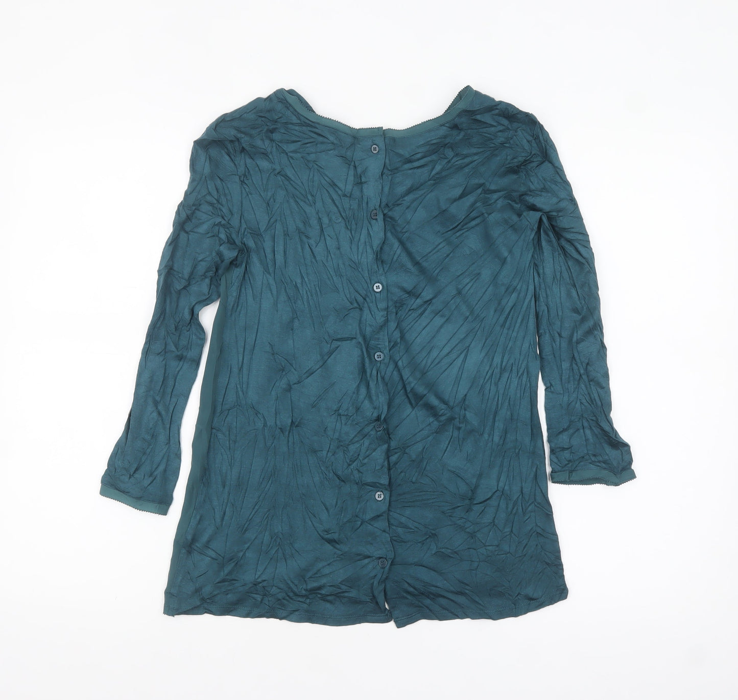 Warehouse Women's Green Long Sleeve Button Blouse UK 6