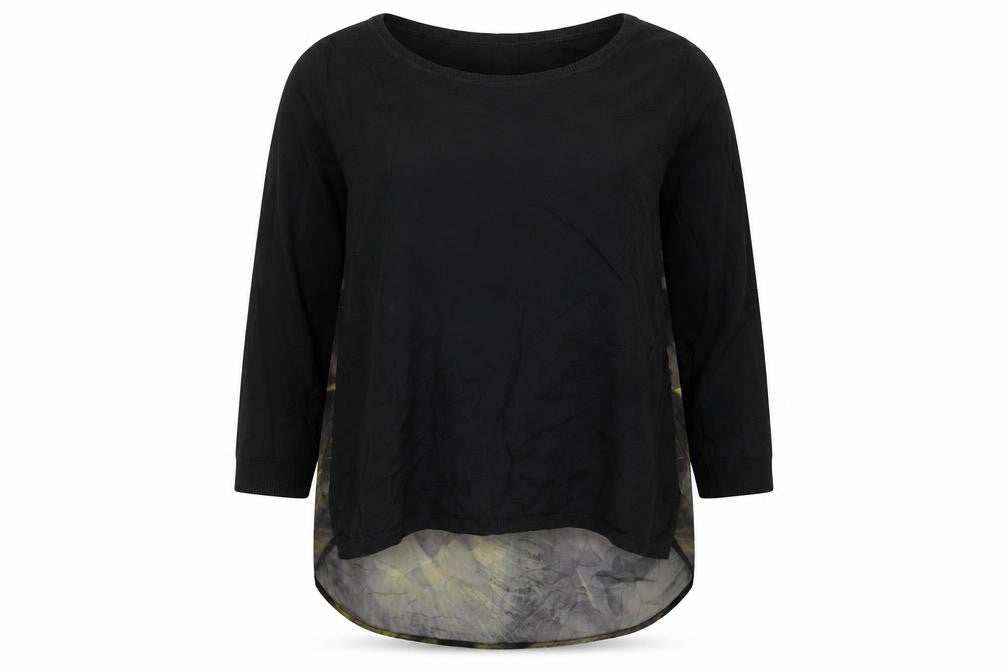 Marks & Spencer Autograph Womens Black Mix 3/4 Sleeve Tunic UK 10