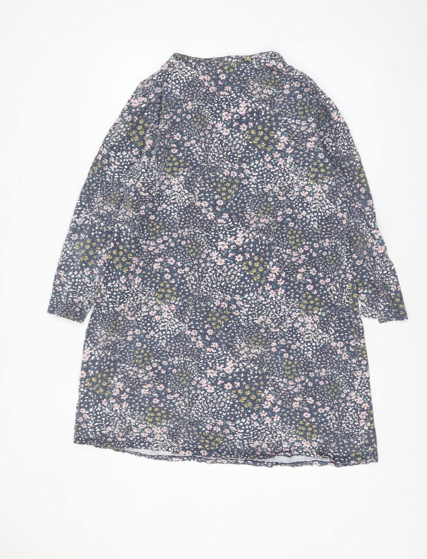 Bonmarché Women’s Blue Floral Cotton Button-Up Shirt Size 16