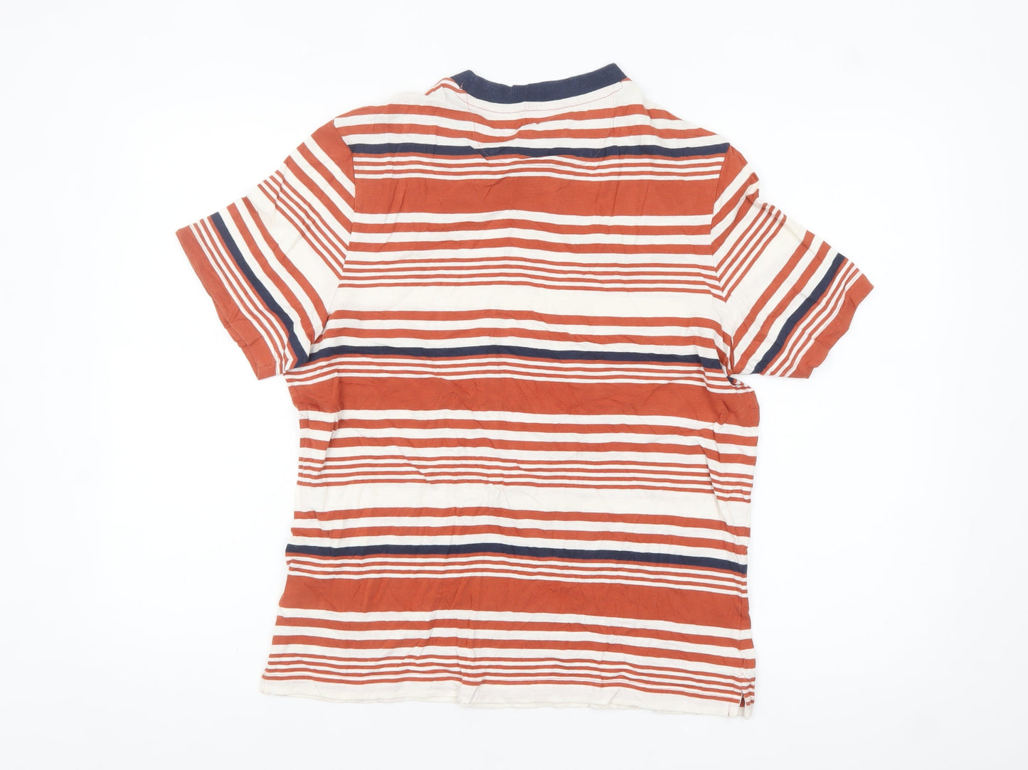 Farah 1920 Men's Multicoloured Striped Crew Neck Cotton T-Shirt Size S