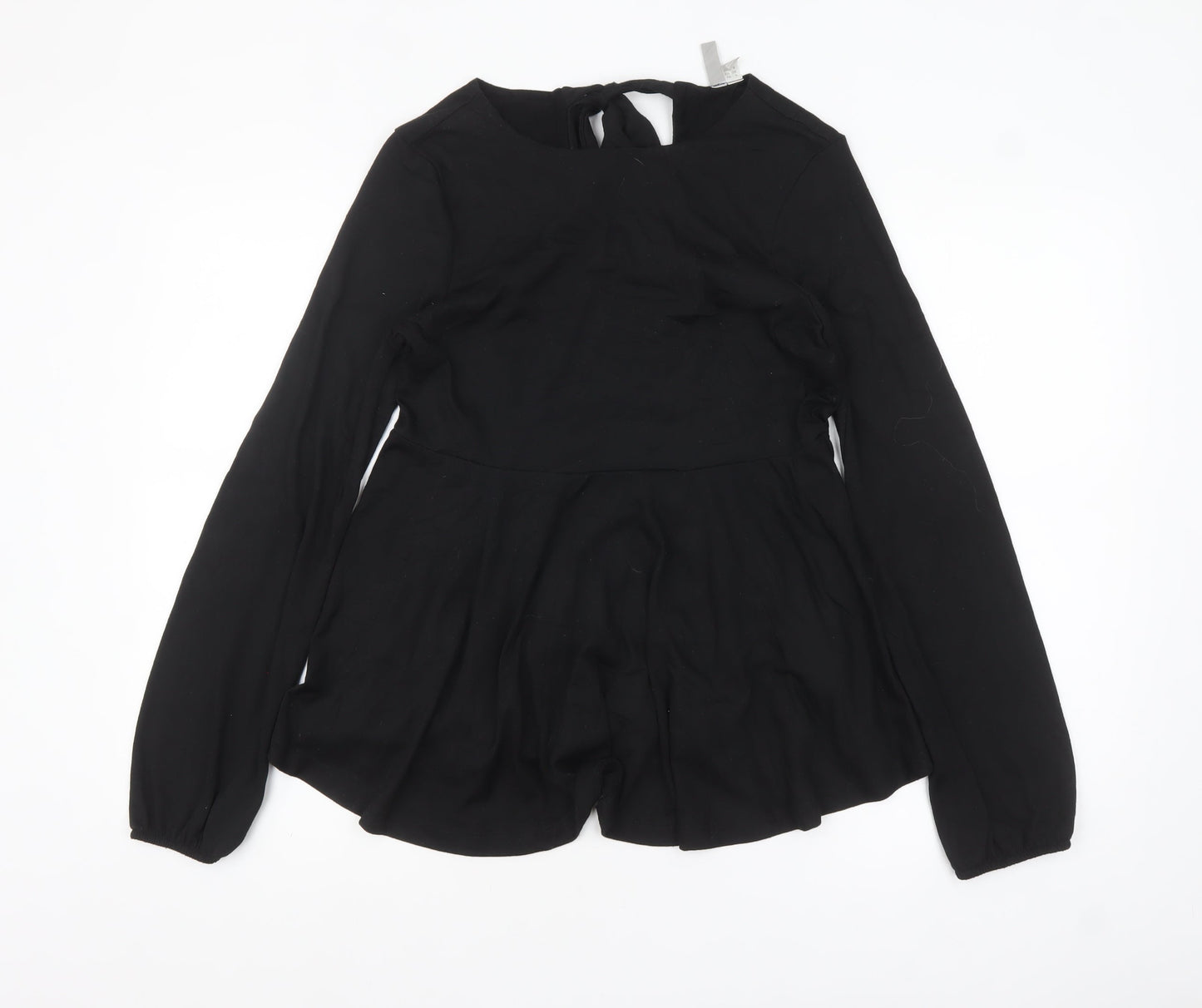 ASOS Women's Black Long Sleeve Tunic Blouse Size 8