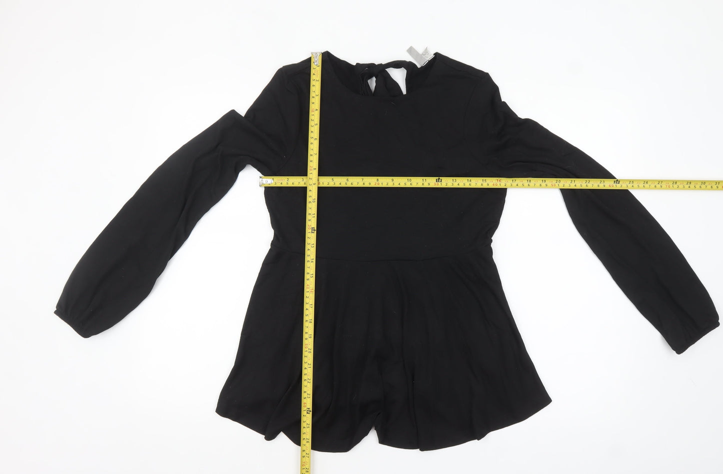 ASOS Women's Black Long Sleeve Tunic Blouse Size 8