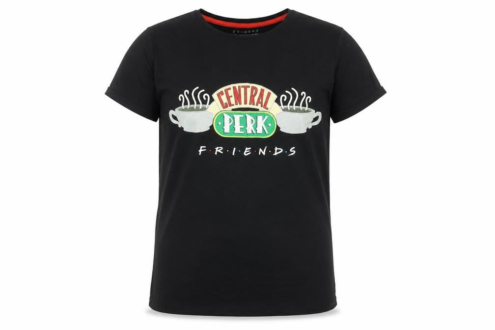 Character.com Girls Black Friends Central Perk Graphic T-Shirt 14-15 Years