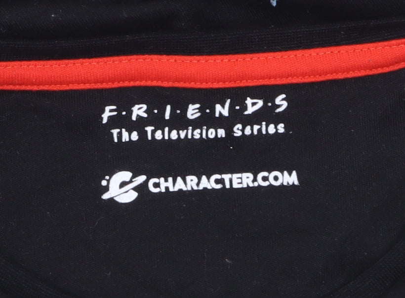 Character.com Girls Black Friends Central Perk Graphic T-Shirt 14-15 Years