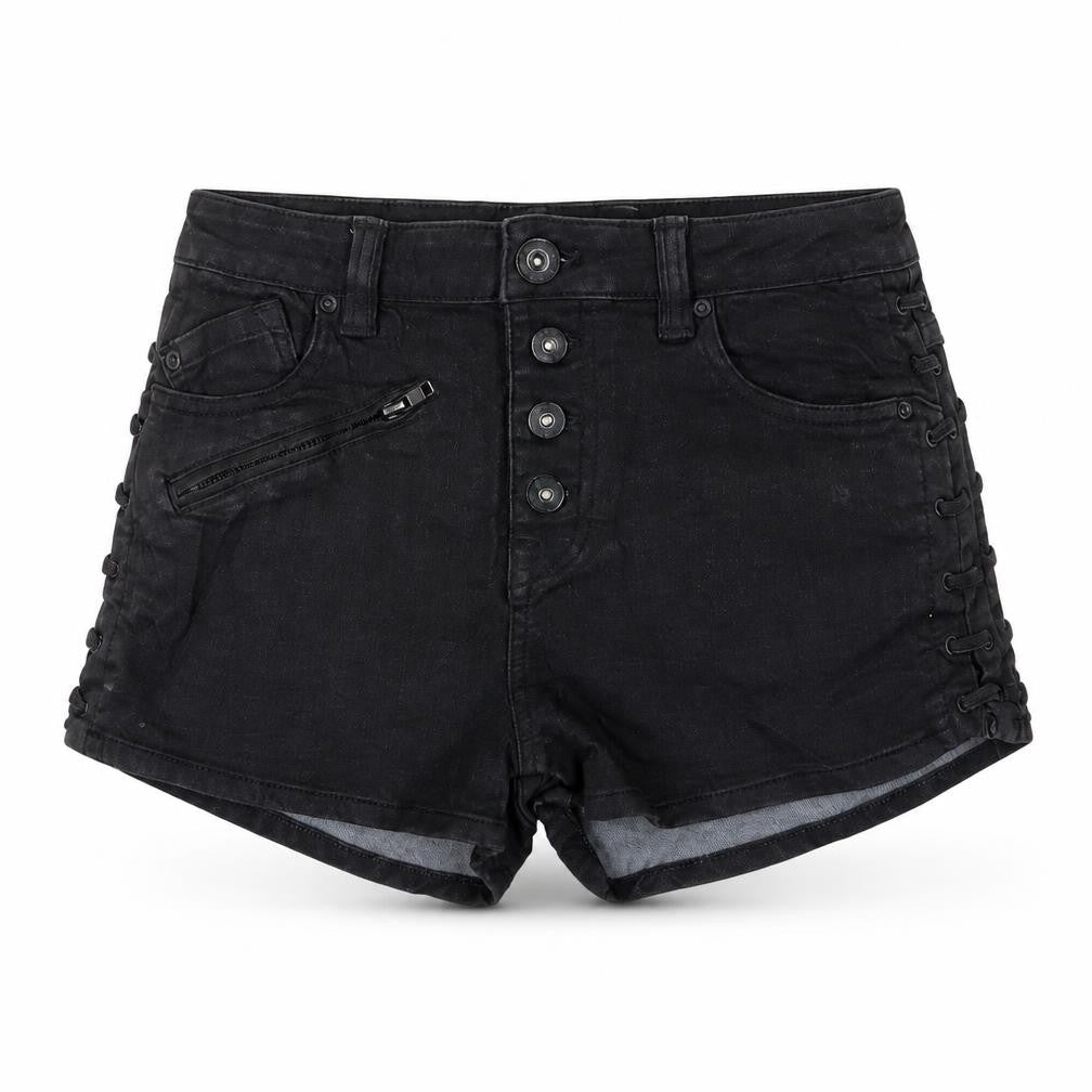 Free People Womens Black Size 10 High Rise Denim Hot Pants Shorts