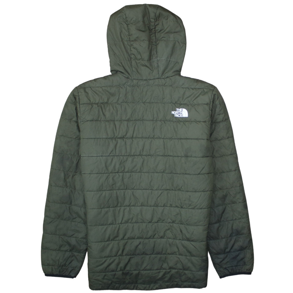The North Face Boys Green XL Hooded Puffer Jacket Lightweight Winter Coat