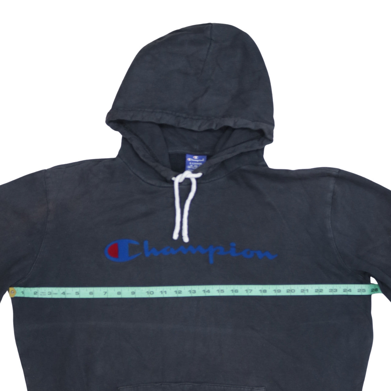 Champion Men's Black Pullover Hoodie XL Logo Fleece Sweatshirt