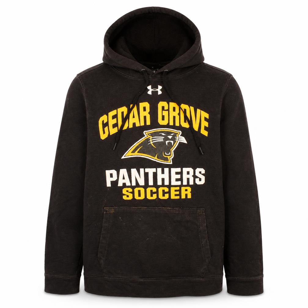 Under Armour Men's Black XS Pullover Hoodie Cedar Grove Panthers Soccer ColdGear