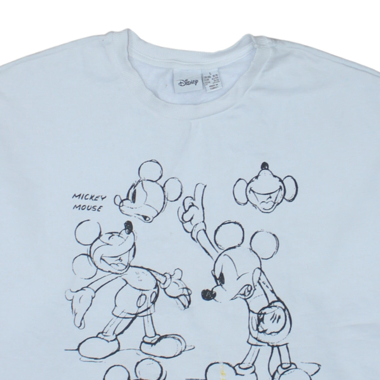 Disney Primark Women White Mickey Mouse Sweatshirt Size L