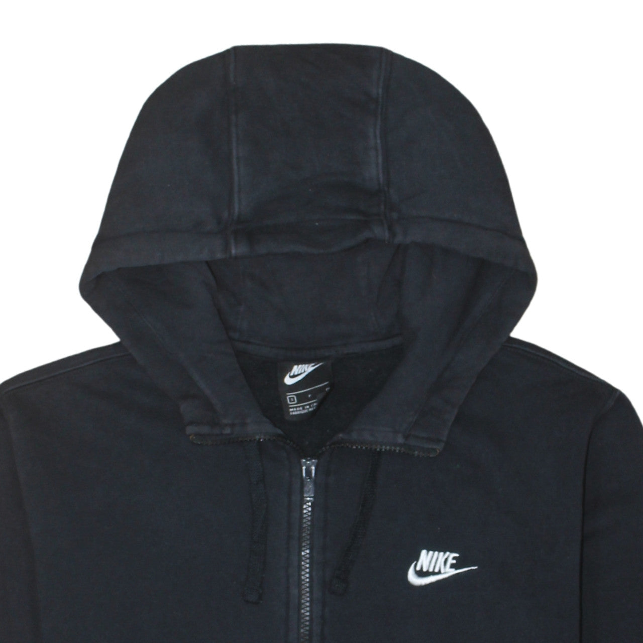 Nike Men's Black Full Zip Hoodie Size S Regular Fit Fleece