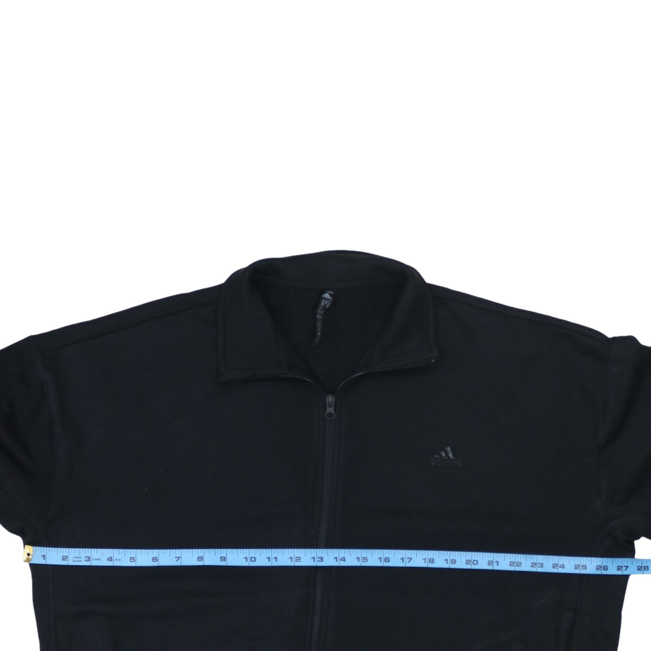 Adidas Women Black Full Zip Sweatshirt Size 14 Classic Fit