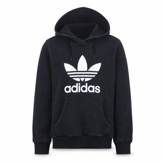 Adidas Women Black Hoodie UK 12 Pullover Hooded Sweatshirt