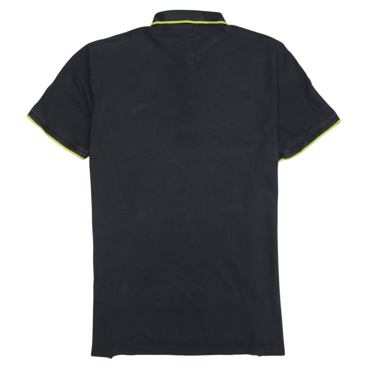 Puma Men's Black Short Sleeve Polo Shirt Size L Cotton Blend