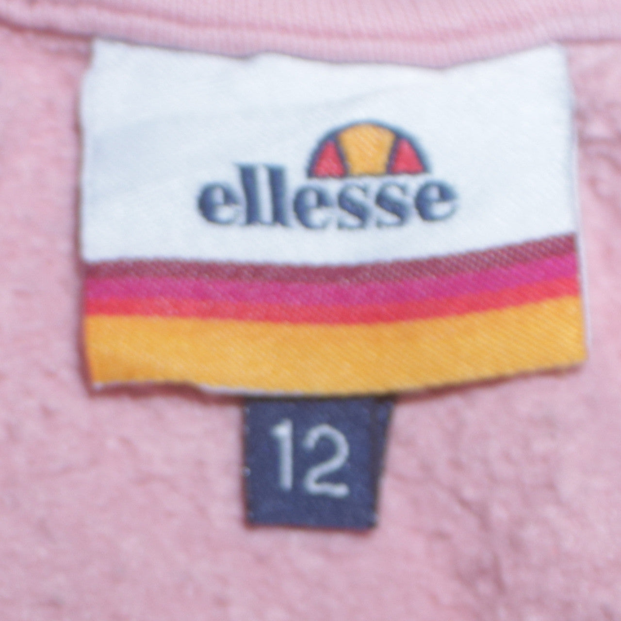 Ellesse Womens Pink Logo Crew Neck Sweatshirt Size 12