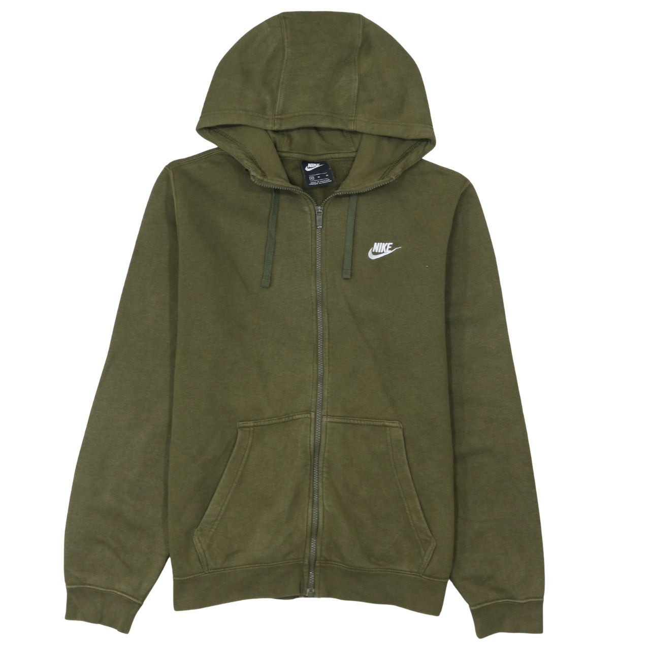 Nike Men's Green Full Zip Hoodie Size M Regular Fit Fleece