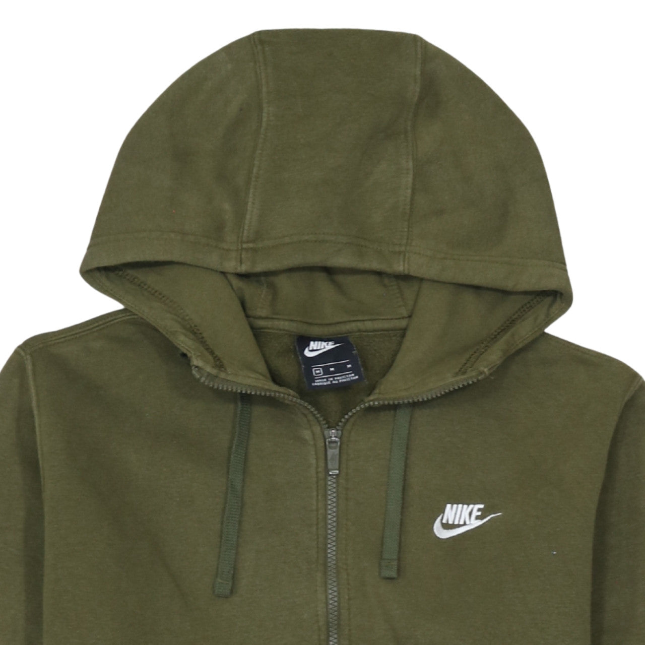 Nike Men's Green Full Zip Hoodie Size M Regular Fit Fleece