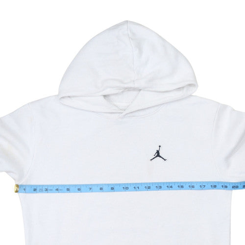 Jordan Boys White XL Pullover Fleece Hoodie with Logo