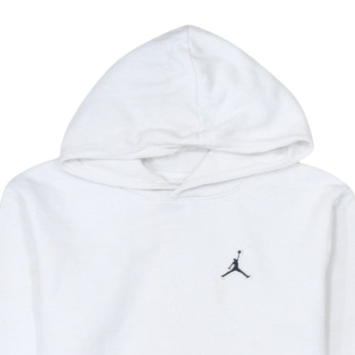 Jordan Boys White XL Pullover Fleece Hoodie with Logo