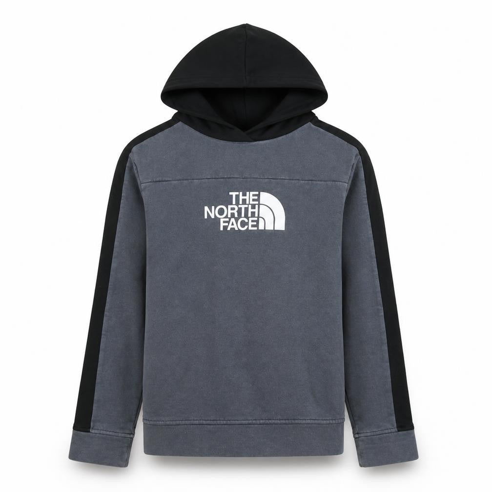 The North Face Boys Grey Pullover Hoodie L Logo Hooded Sweatshirt
