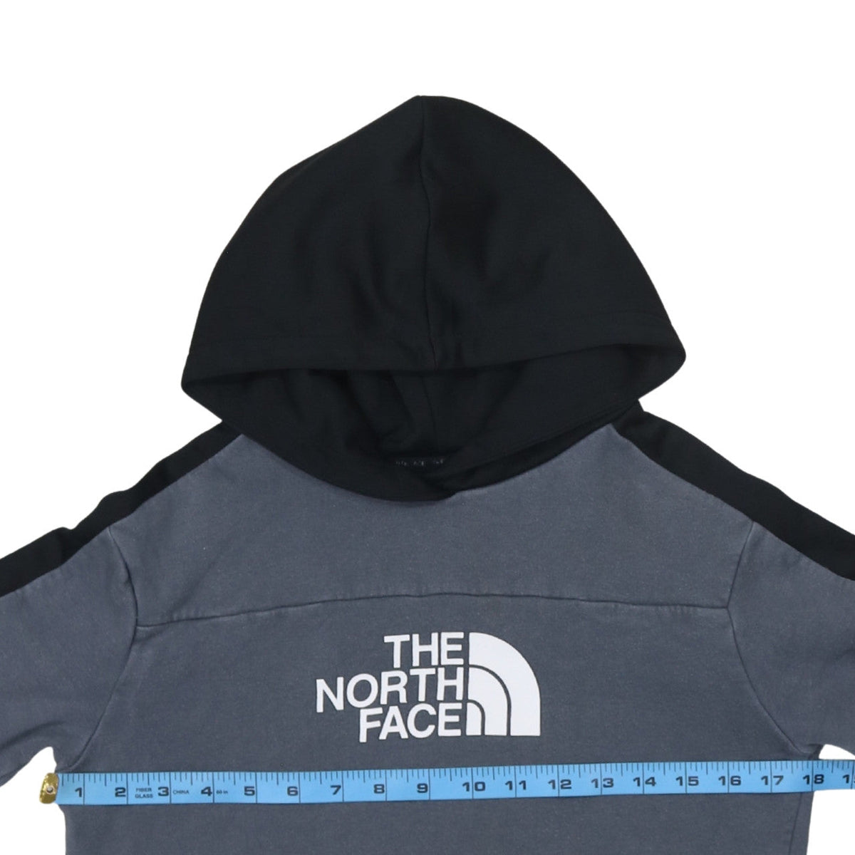 The North Face Boys Grey Pullover Hoodie L Logo Hooded Sweatshirt