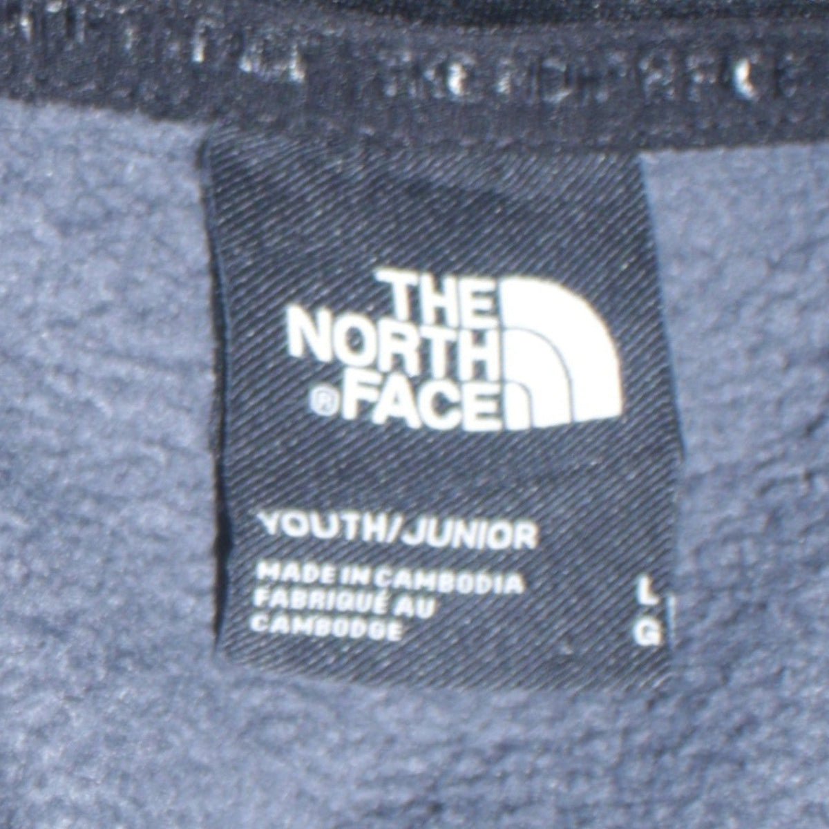 The North Face Boys Grey Pullover Hoodie L Logo Hooded Sweatshirt