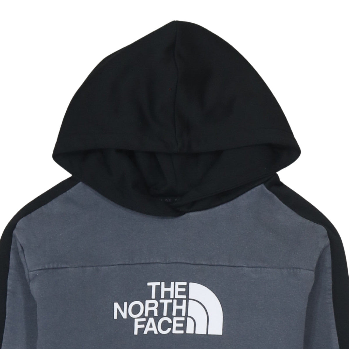The North Face Boys Grey Pullover Hoodie L Logo Hooded Sweatshirt