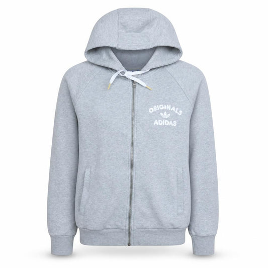 Adidas Originals Women's Grey Full Zip Hoodie UK 12