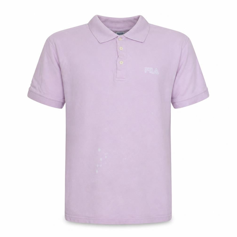 Fila Mens Pink Polo Shirt Size S Short Sleeve Cotton Logo