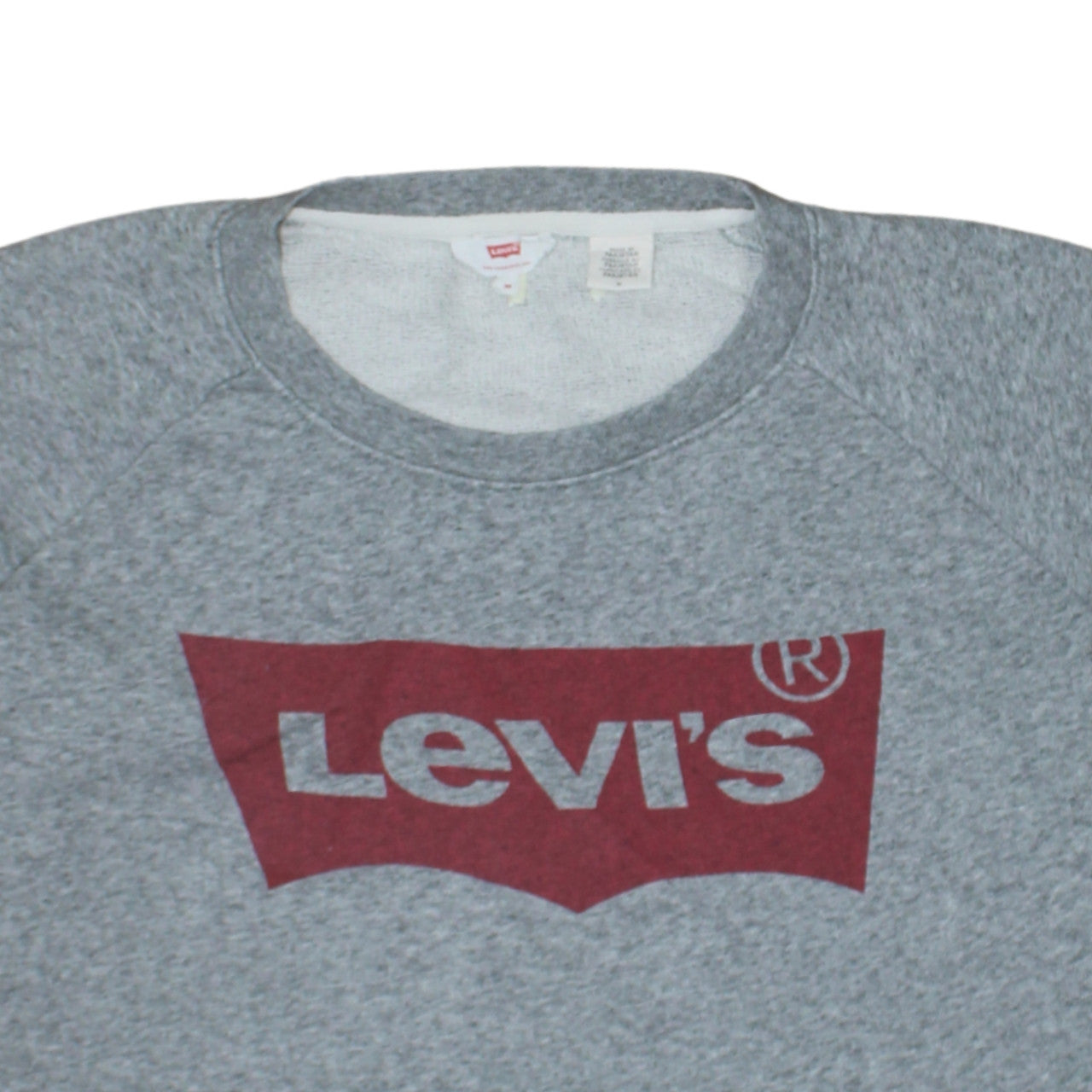 Levi's Men's Grey Logo Pullover Sweatshirt Size M