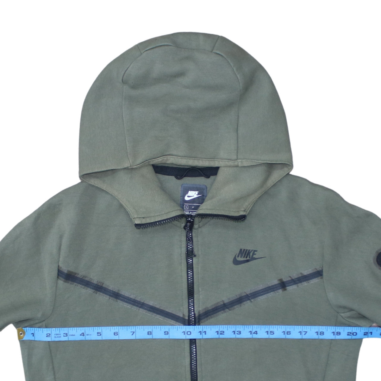 Nike Men's Green Full Zip Hoodie Size S Fleece Sportswear