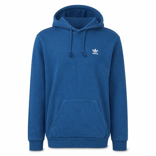 Adidas Mens Blue Pullover Hoodie S Cotton Blend Casual Sweatshirt