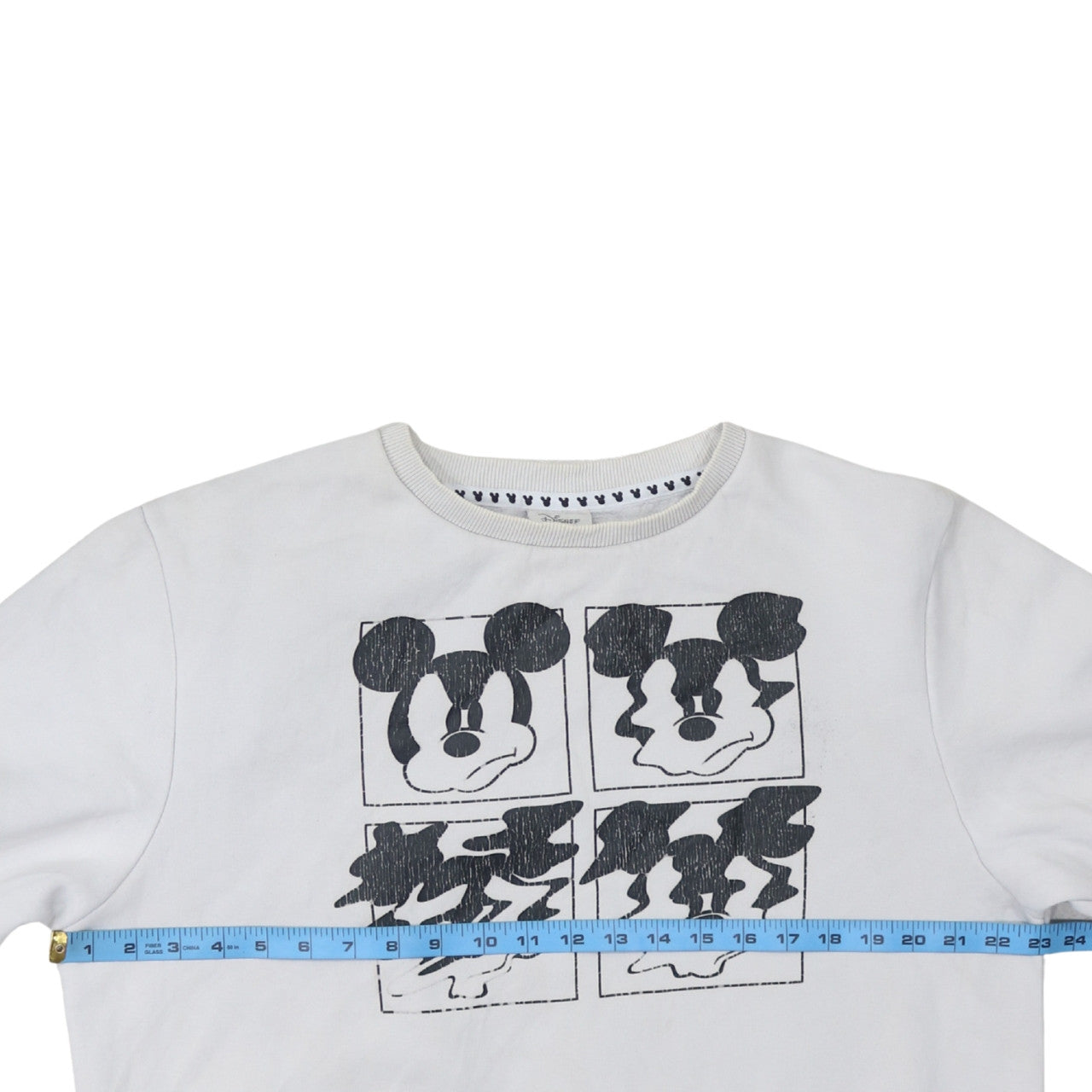 Disney x Primark Women White Mickey Mouse Sweatshirt L Cotton