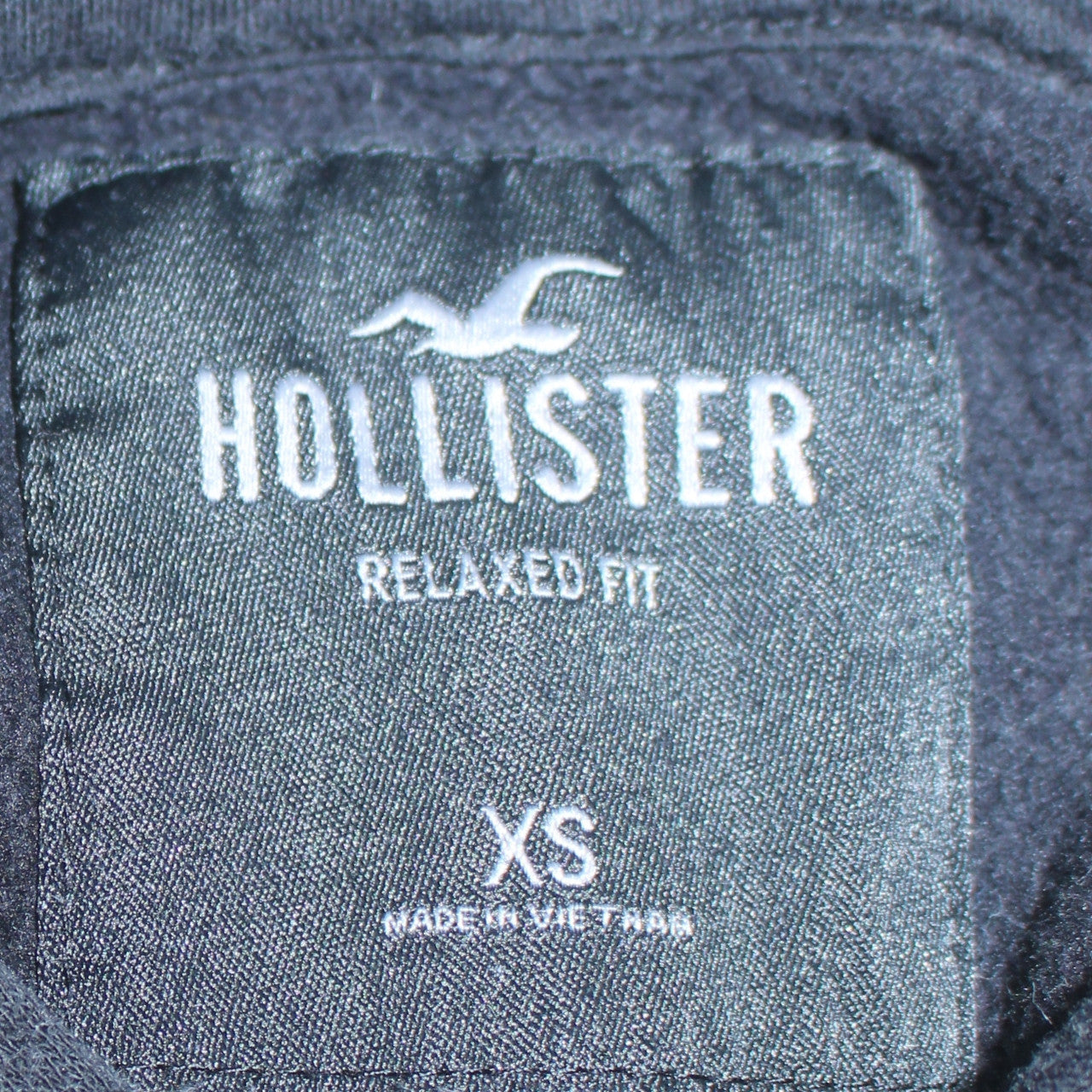 Hollister Men's Black XS Relaxed Fit Pullover Hoodie