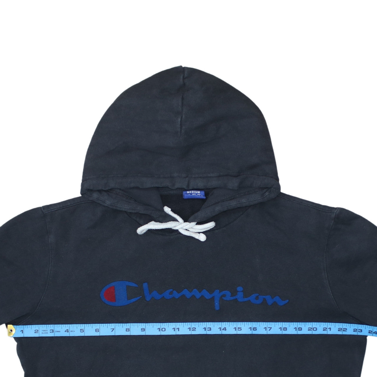 Champion Men's Black Medium Pullover Hoodie with Logo Front