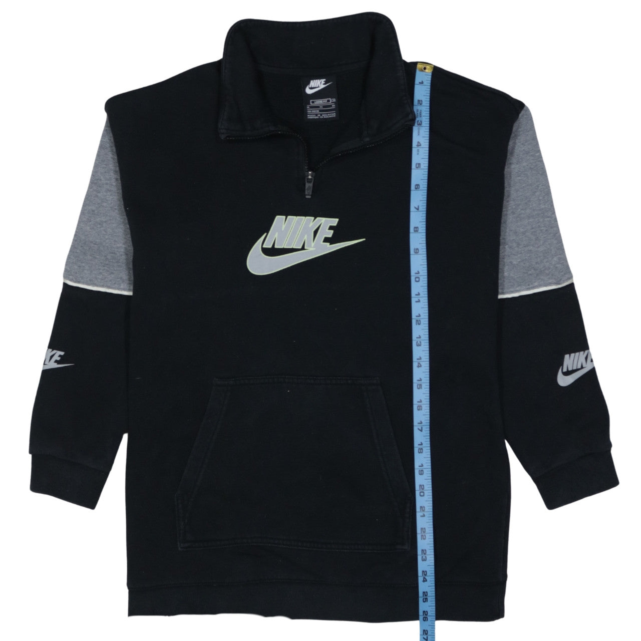 Nike Boys Black XL 1/4 Zip Fleece Sweatshirt with Logo and Pocket