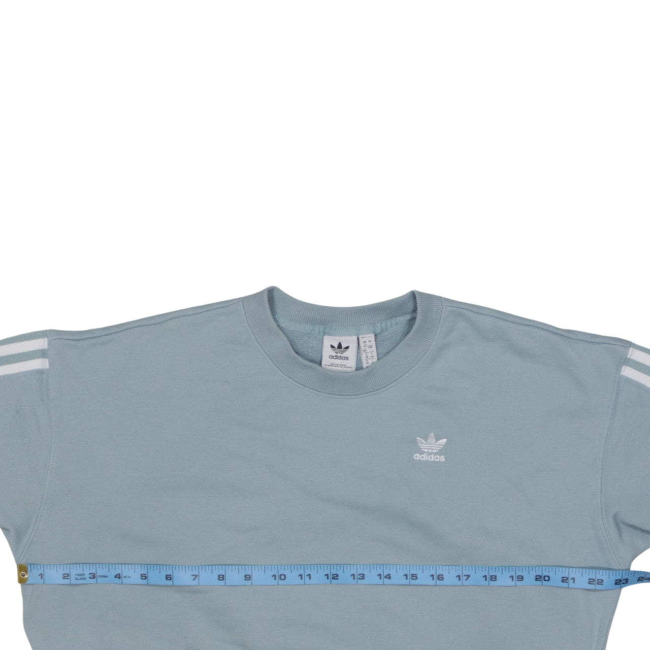 Adidas Women Blue Crew Neck Pullover Sweatshirt UK 12