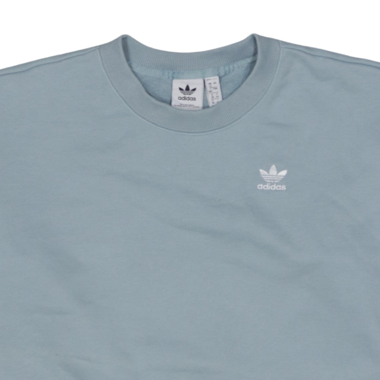 Adidas Women Blue Crew Neck Pullover Sweatshirt UK 12
