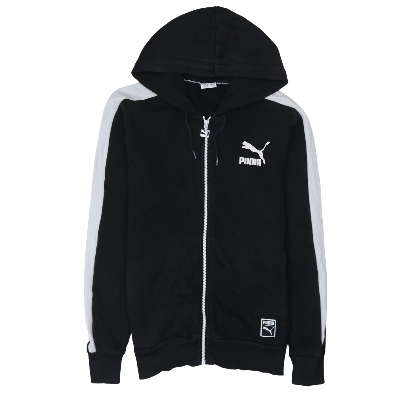 Puma Men’s Black Full Zip Hoodie Size S Sports Jersey Sweatshirt