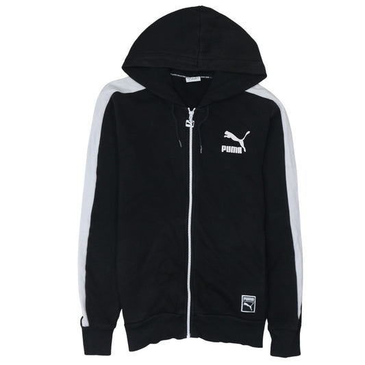 Puma Men’s Black Full Zip Hoodie Size S Sports Jersey Sweatshirt
