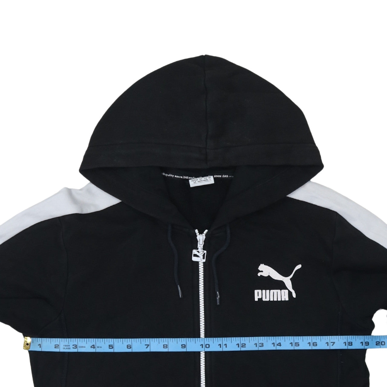 Puma Men’s Black Full Zip Hoodie Size S Sports Jersey Sweatshirt