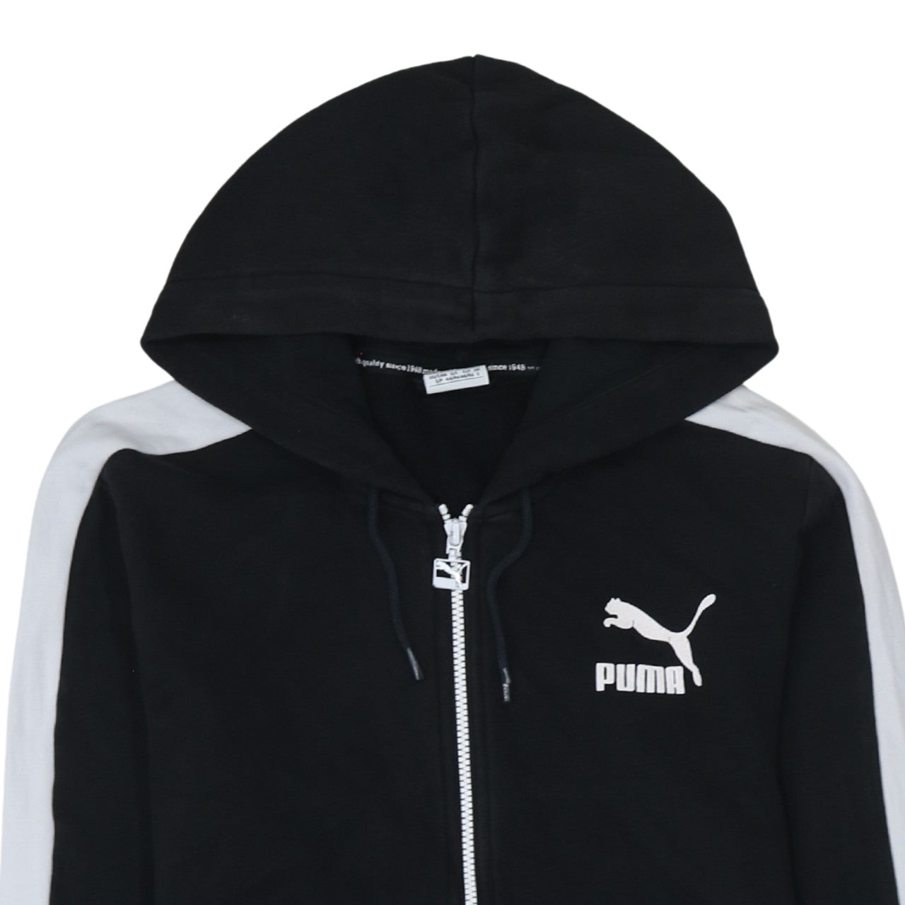 Puma Men’s Black Full Zip Hoodie Size S Sports Jersey Sweatshirt
