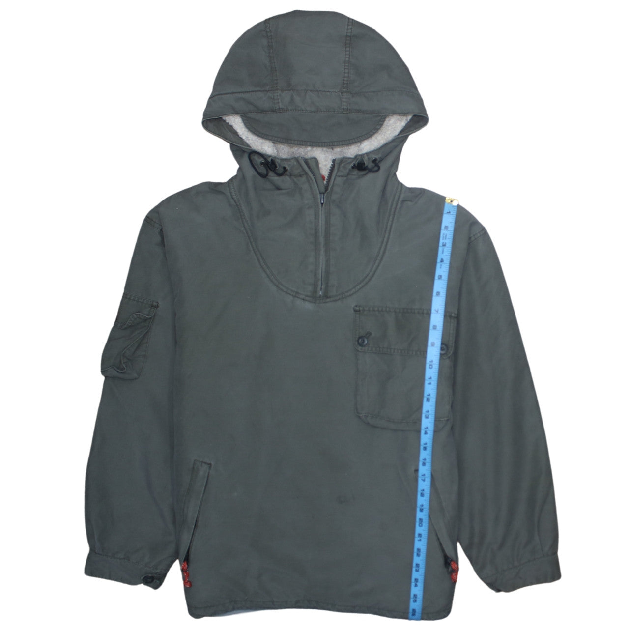 American Eagle Outfitters Mens Green Hooded Anorak Jacket Size M