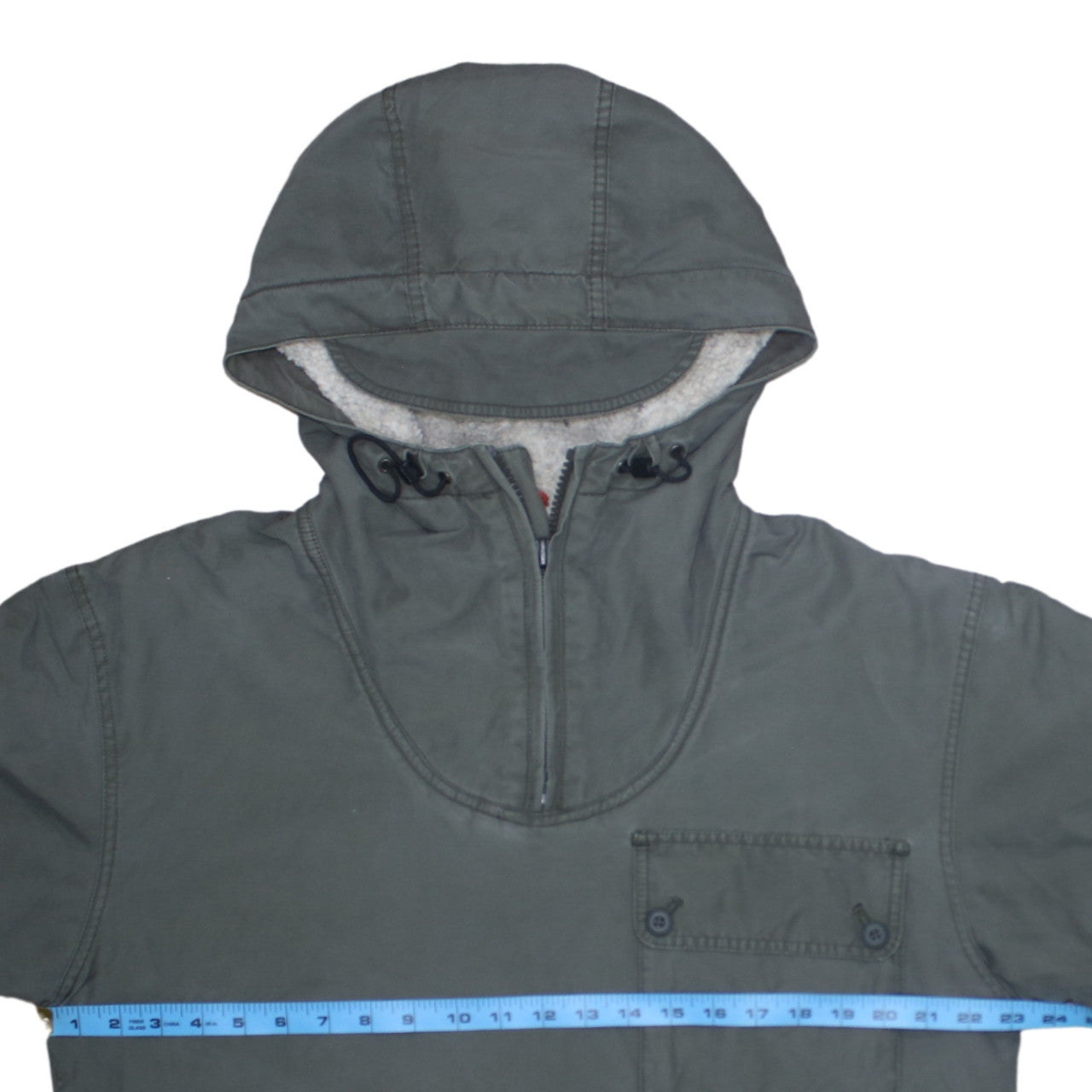 American Eagle Outfitters Mens Green Hooded Anorak Jacket Size M