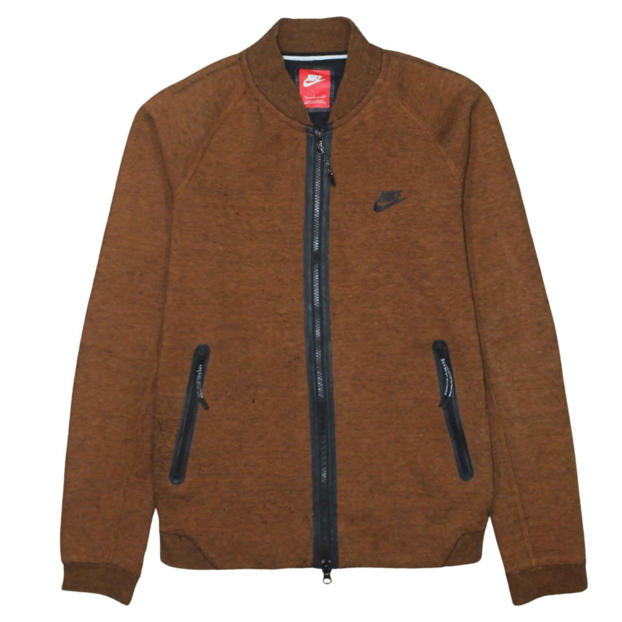 Nike Men's Brown Track Jacket Size S Full Zip Athletic Fit