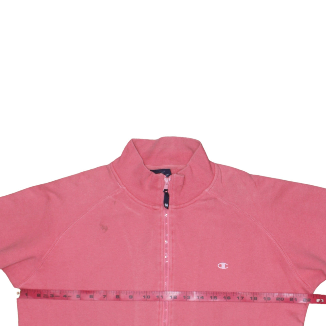 Champion Womens Pink Cotton Full Zip Track Jacket Size L