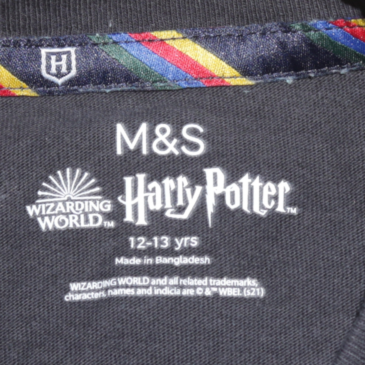 Marks and Spencer Boys Black Harry Potter Hogwarts Sweatshirt 12-13 Years
