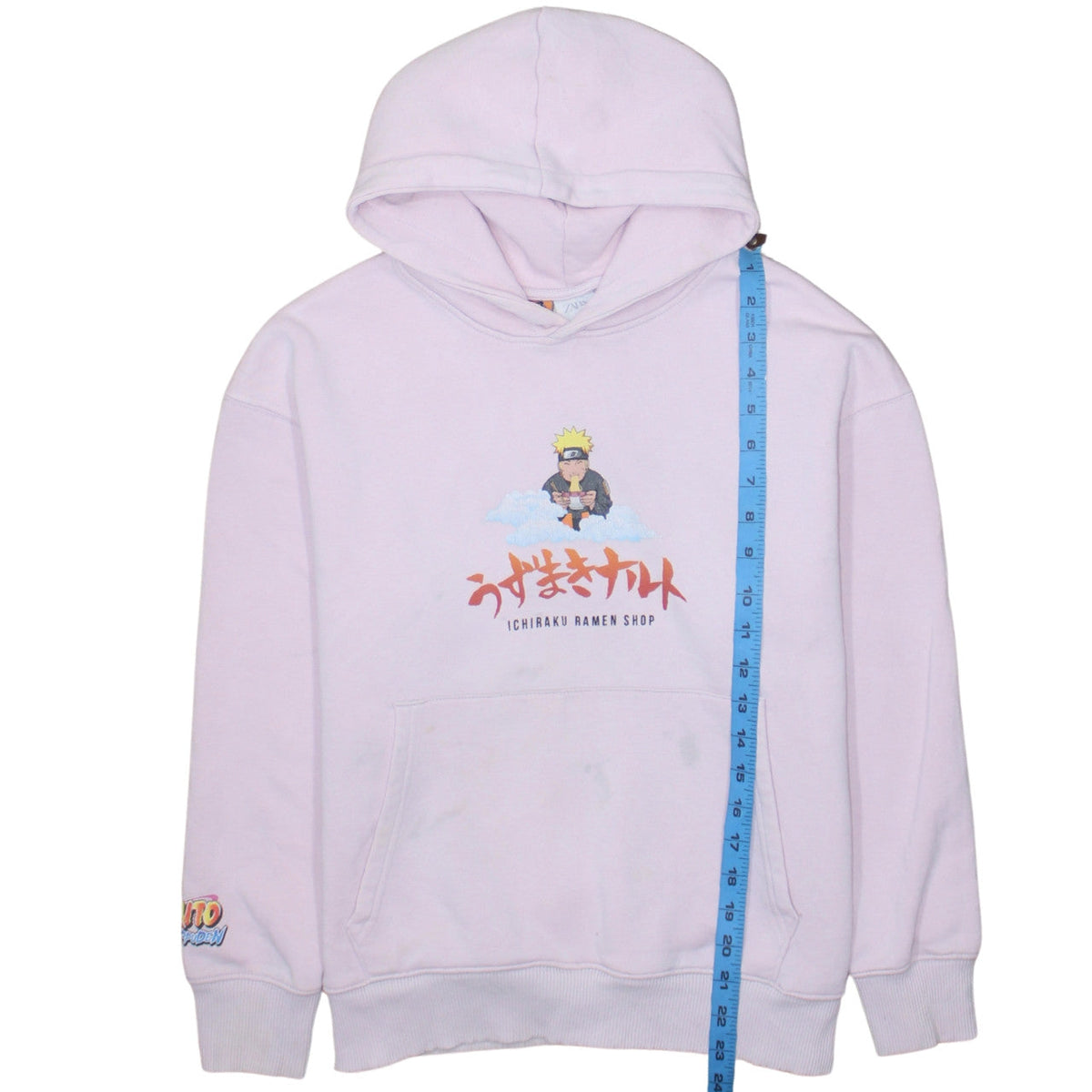 Zara Boys Pink Naruto Ichiraku Ramen Shop Pullover Hoodie 11-12 Years